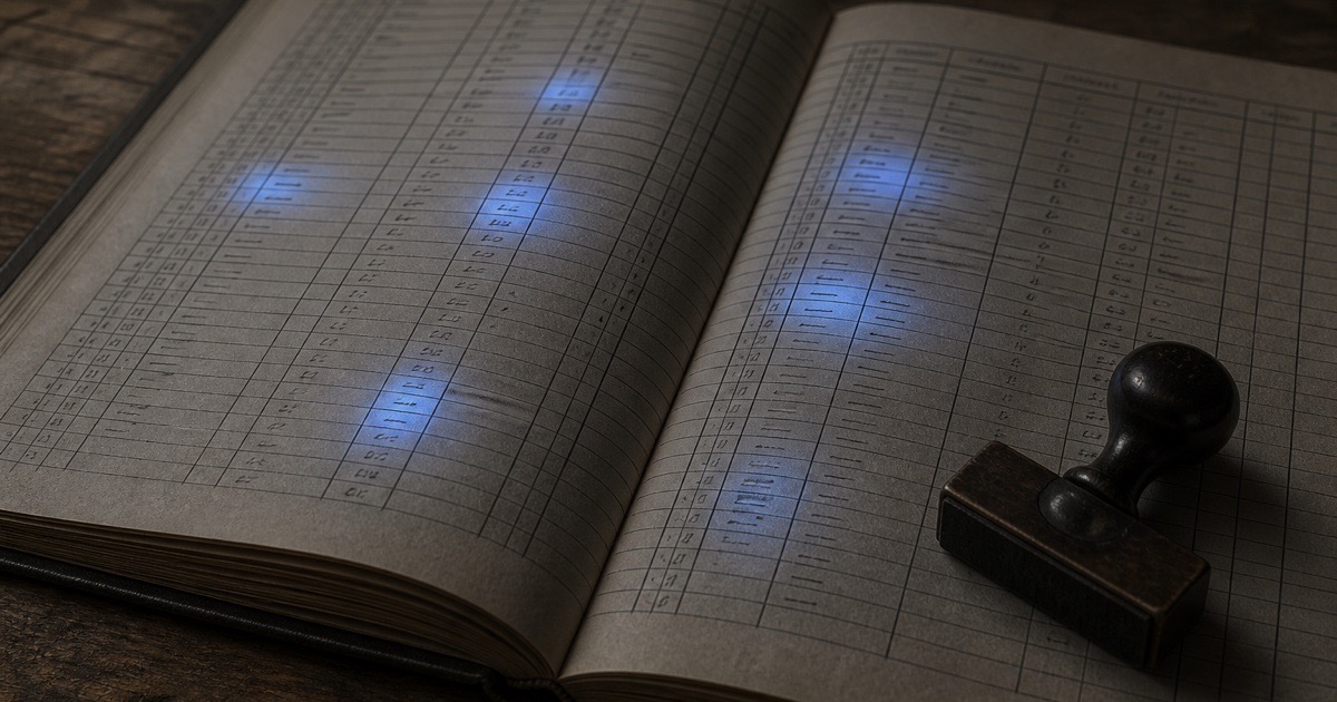 Open finance ledger with a few cells lit, the jobs a mid-sized firm actually uses AI for
